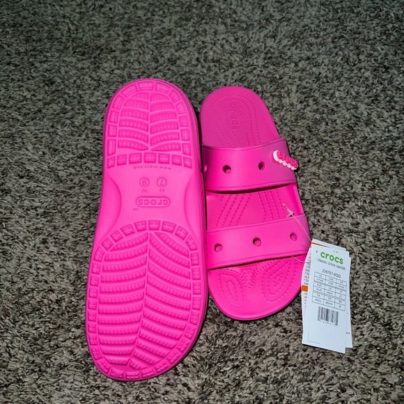 FLASH SALE Crocs Classic Crocs Sandal Pink Women's 9 - Picture 5 of 5